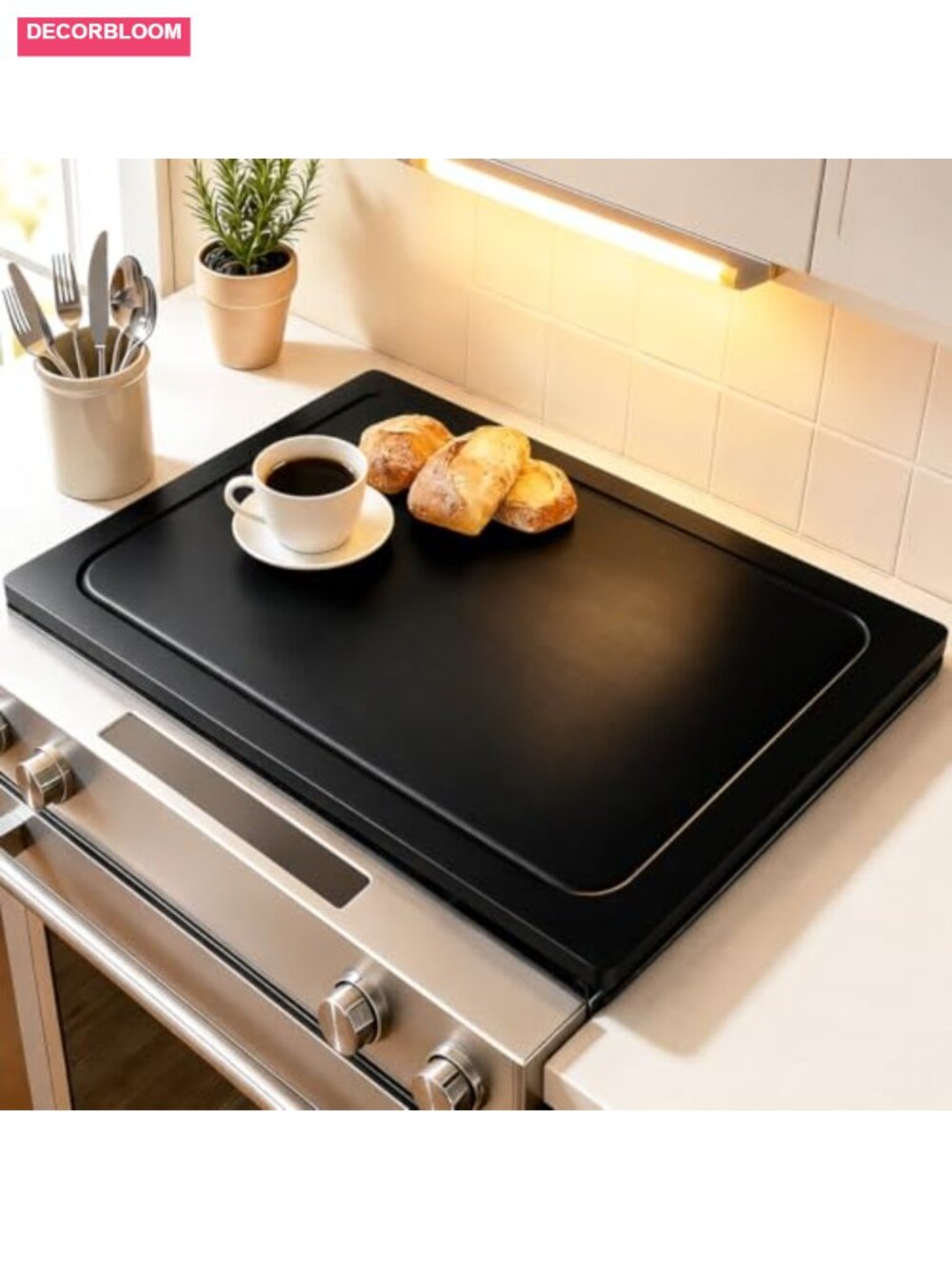 Wooden Noodle Board Stove Cover for Electric & Gas Ranges, Extra Counter Space